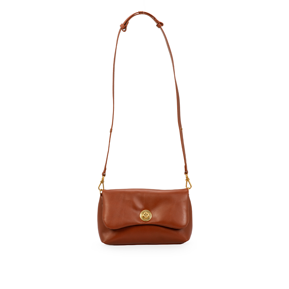 BOLSA SHOULDER BAG COURO CAMEL image number 1