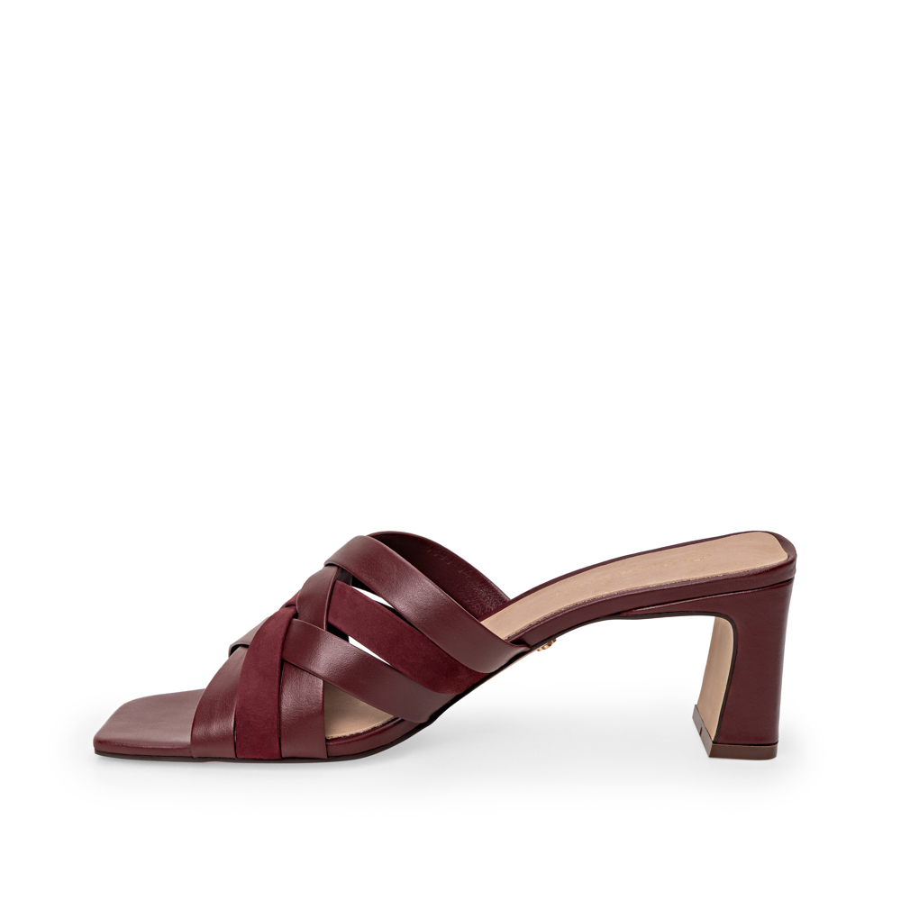 MULE BORD&Ocirc; COURO NOBUCK TRAMADA image number 2