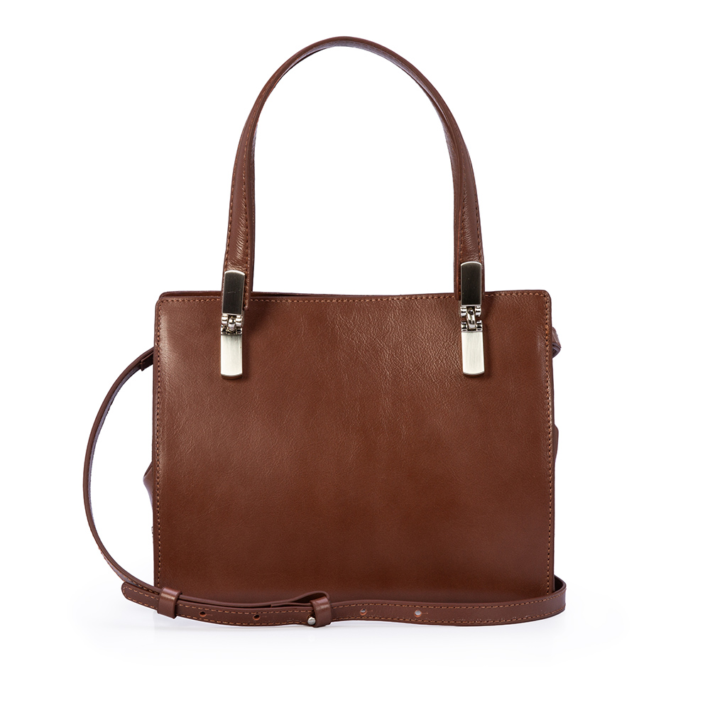 BOLSA TIRACOLO MARROM &Eacute;BANO DE COURO TOTE image number 0