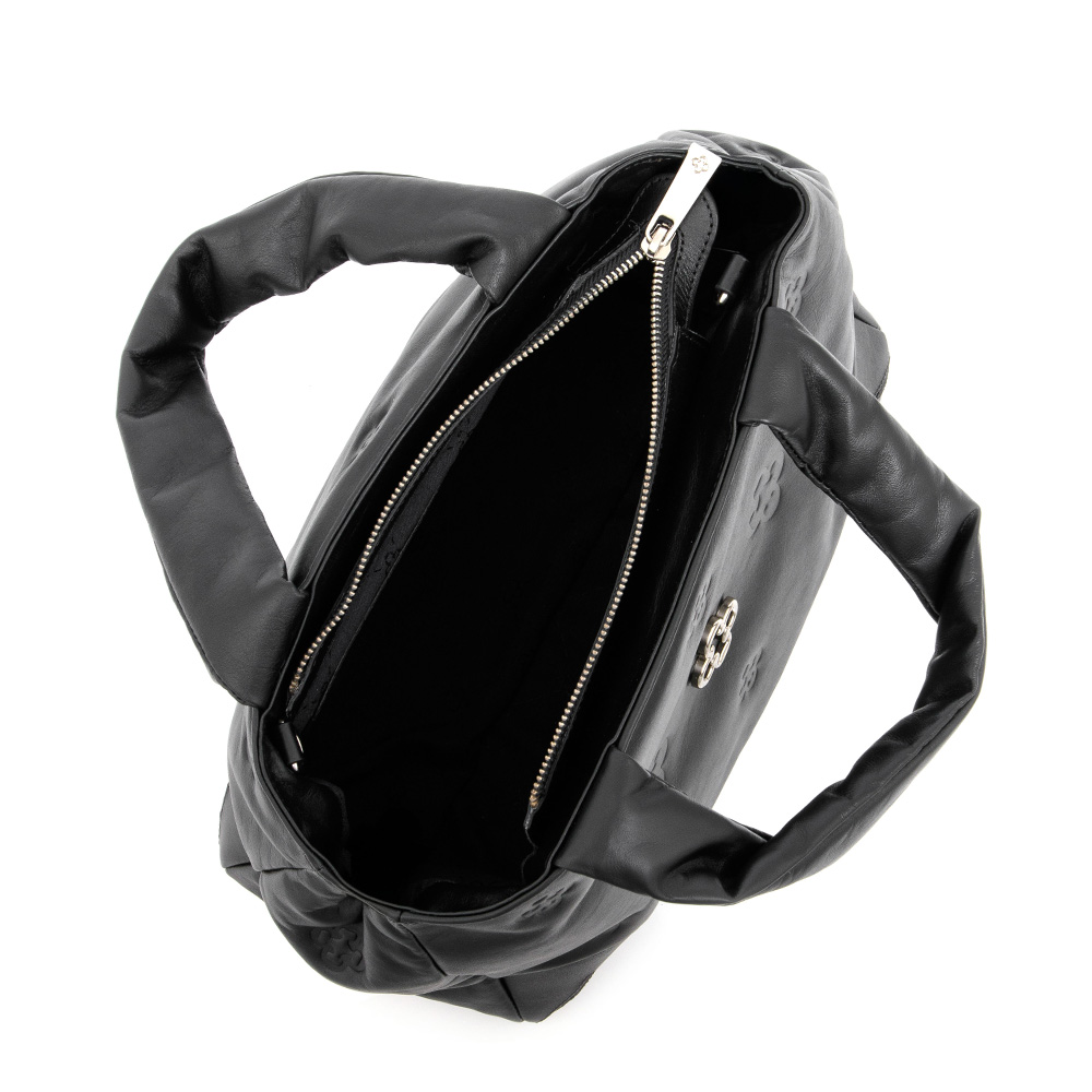 BOLSA DE COURO PRETA TOTE image number 4