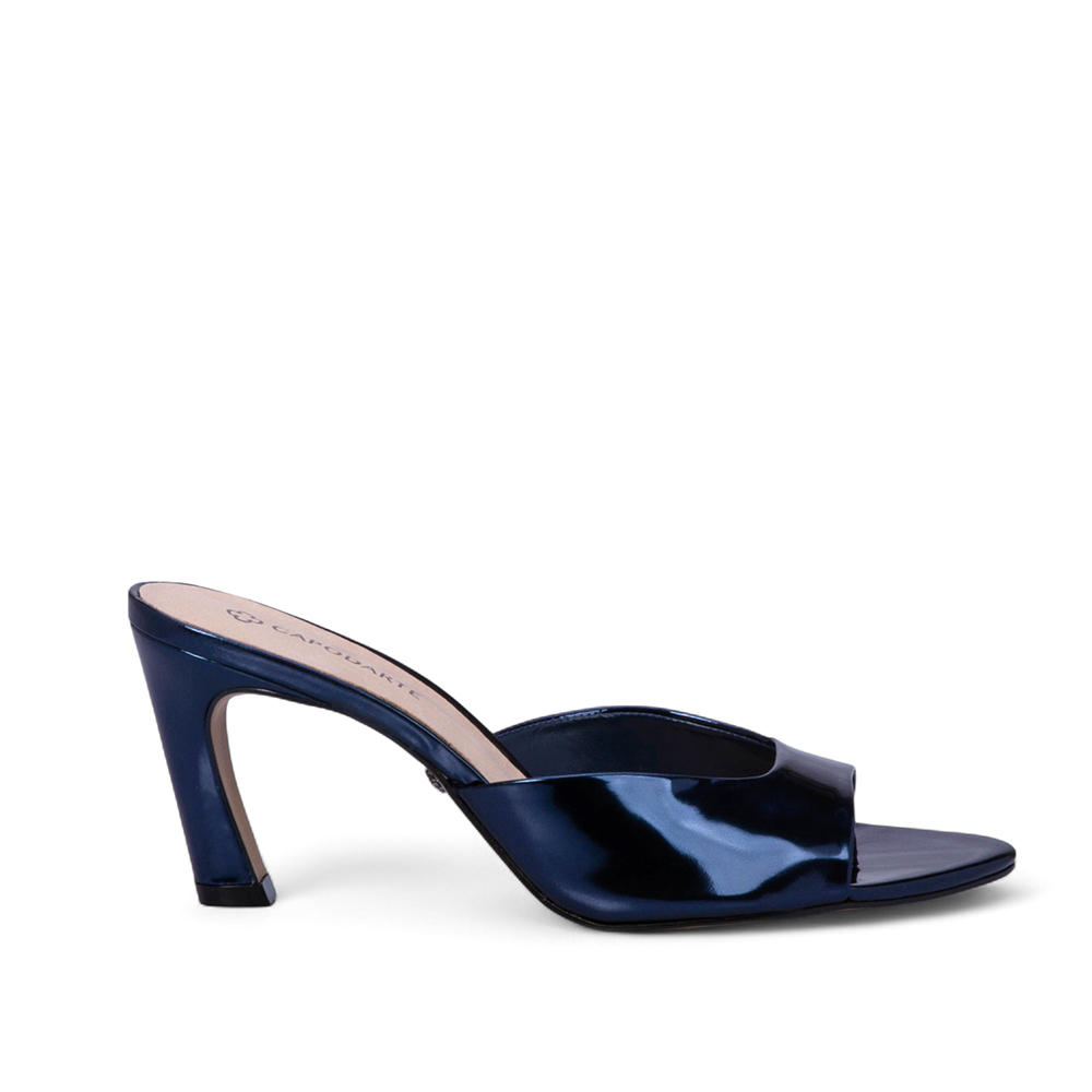 MULE SALTO M&Eacute;DIO MARINHO AZZURRO DE COURO SPECCHIO image number 0