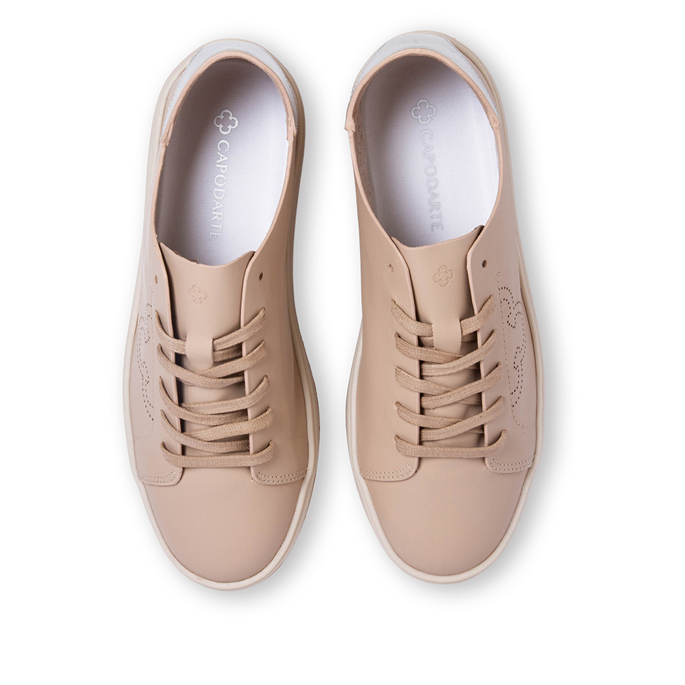 T&Ecirc;NIS FEMININO CASUAL NUDE SEDA DE COURO AMARRA&Ccedil;&Atilde;O image number 4