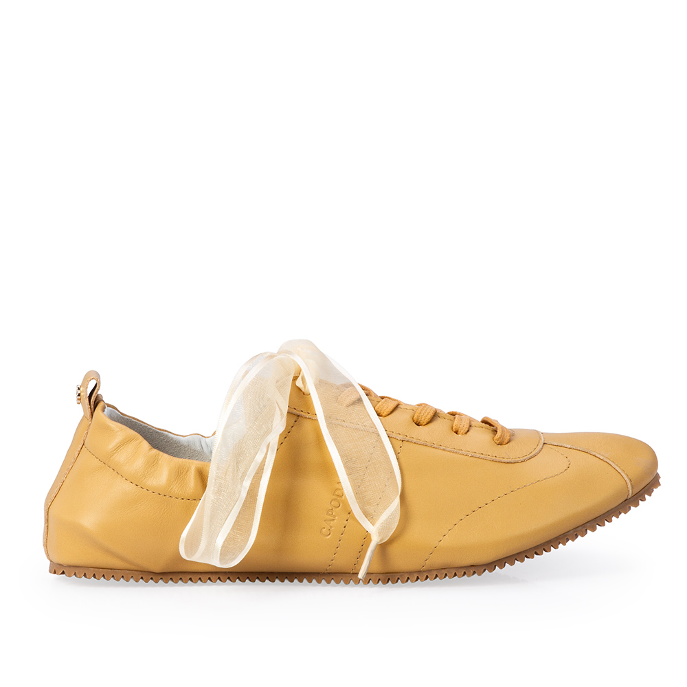 T&Ecirc;NIS FEMININO BEGE SAVANA DE COURO BALLERINA SNEAKERS image number 0