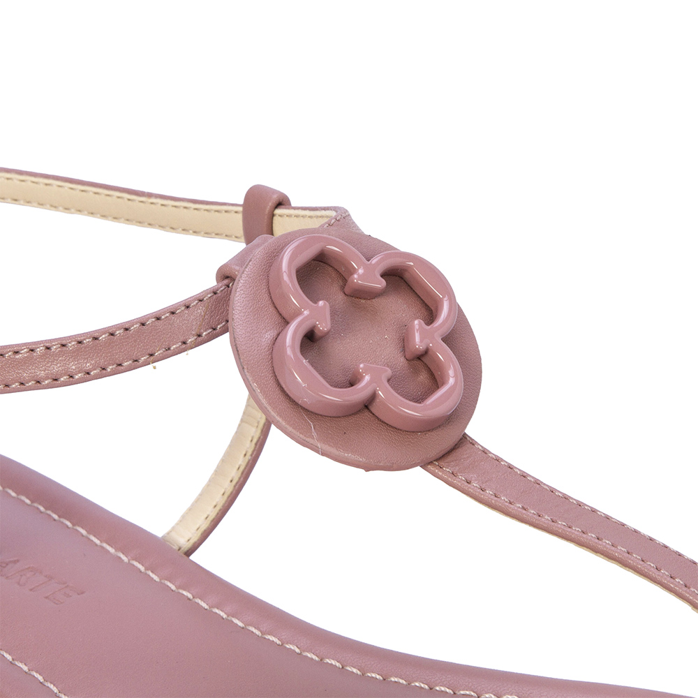 SAND&Aacute;LIA RASTEIRA ROSA MALVA DE COURO image number 2