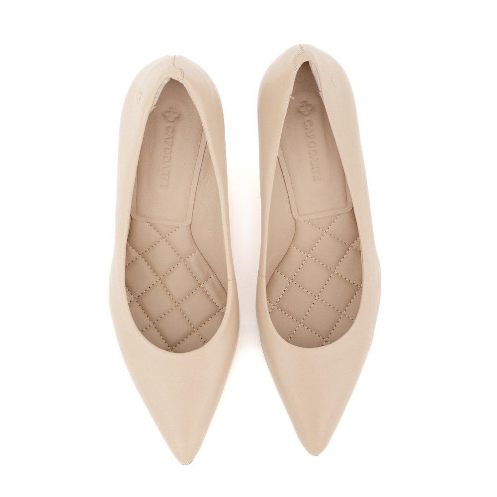 SCARPIN BICO FINO NUDE SEDA DE COURO image number 4