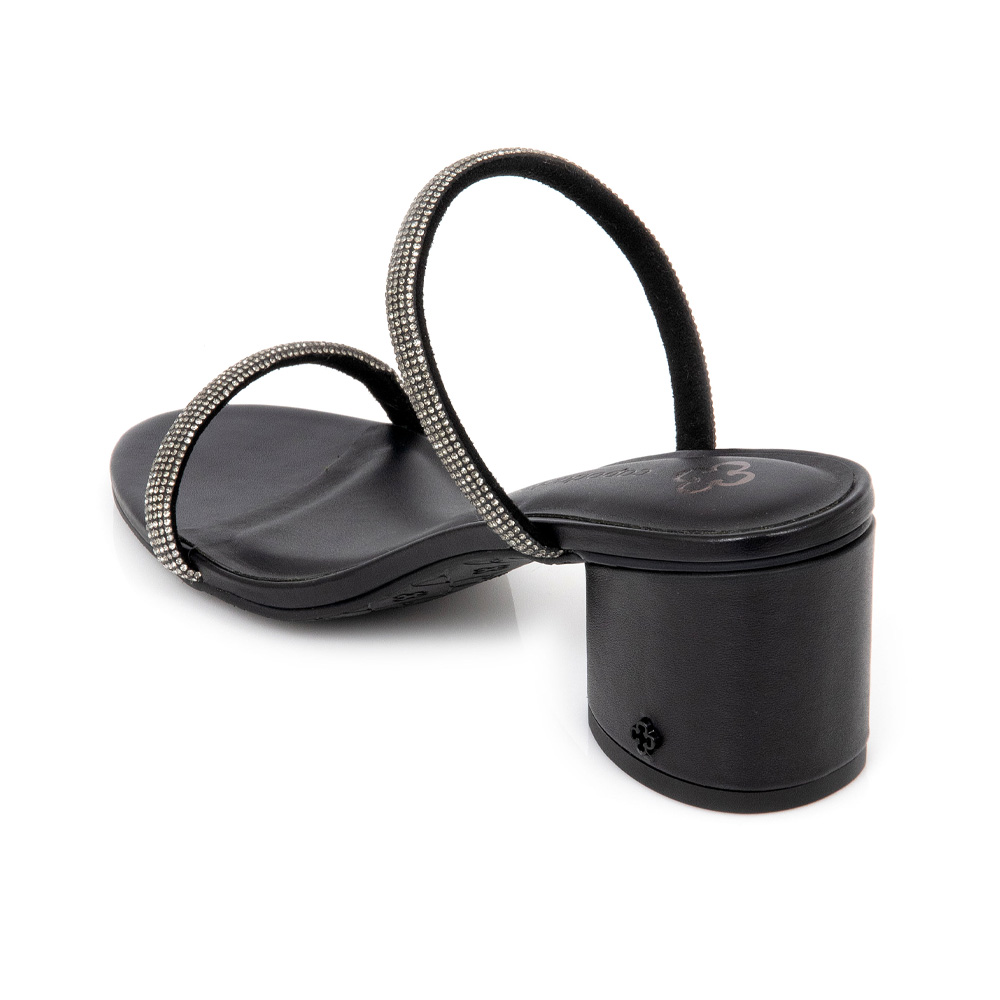 MULE SALTO BLOCO PRETA STRASS image number 2