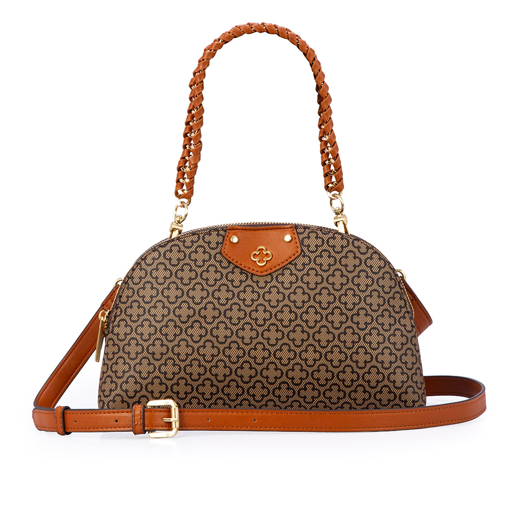 BOLSA M&Eacute;DIA CARAMELO MONOGRAMA AL&Ccedil;A TRAN&Ccedil;ADA image number 0