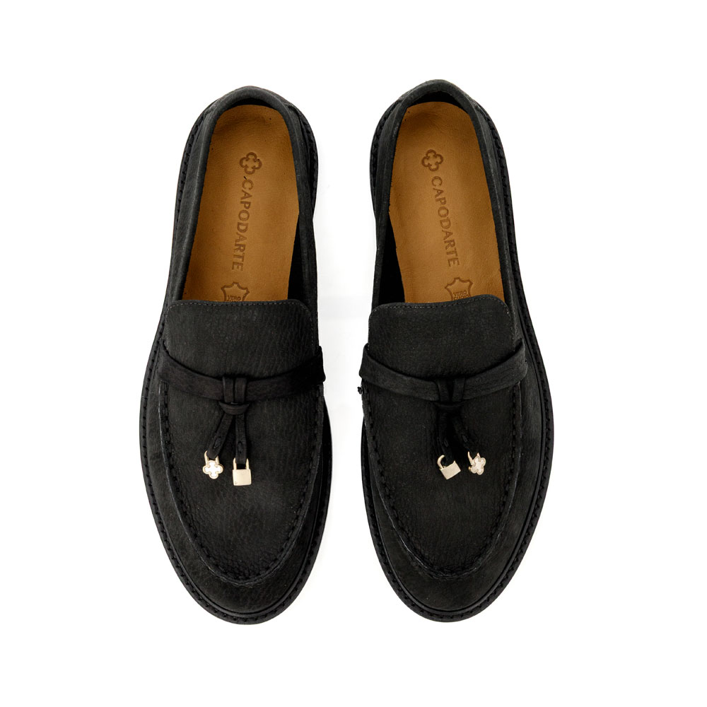 LOAFER MOCASSIM PRETO COURO NOBUCK image number 4