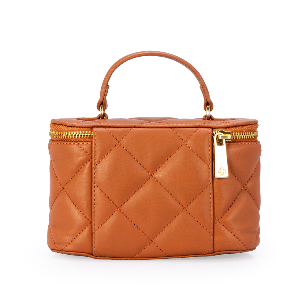 BOLSA PEQUENA COURO CARAMELO C&Acirc;MERA BAG image number 2