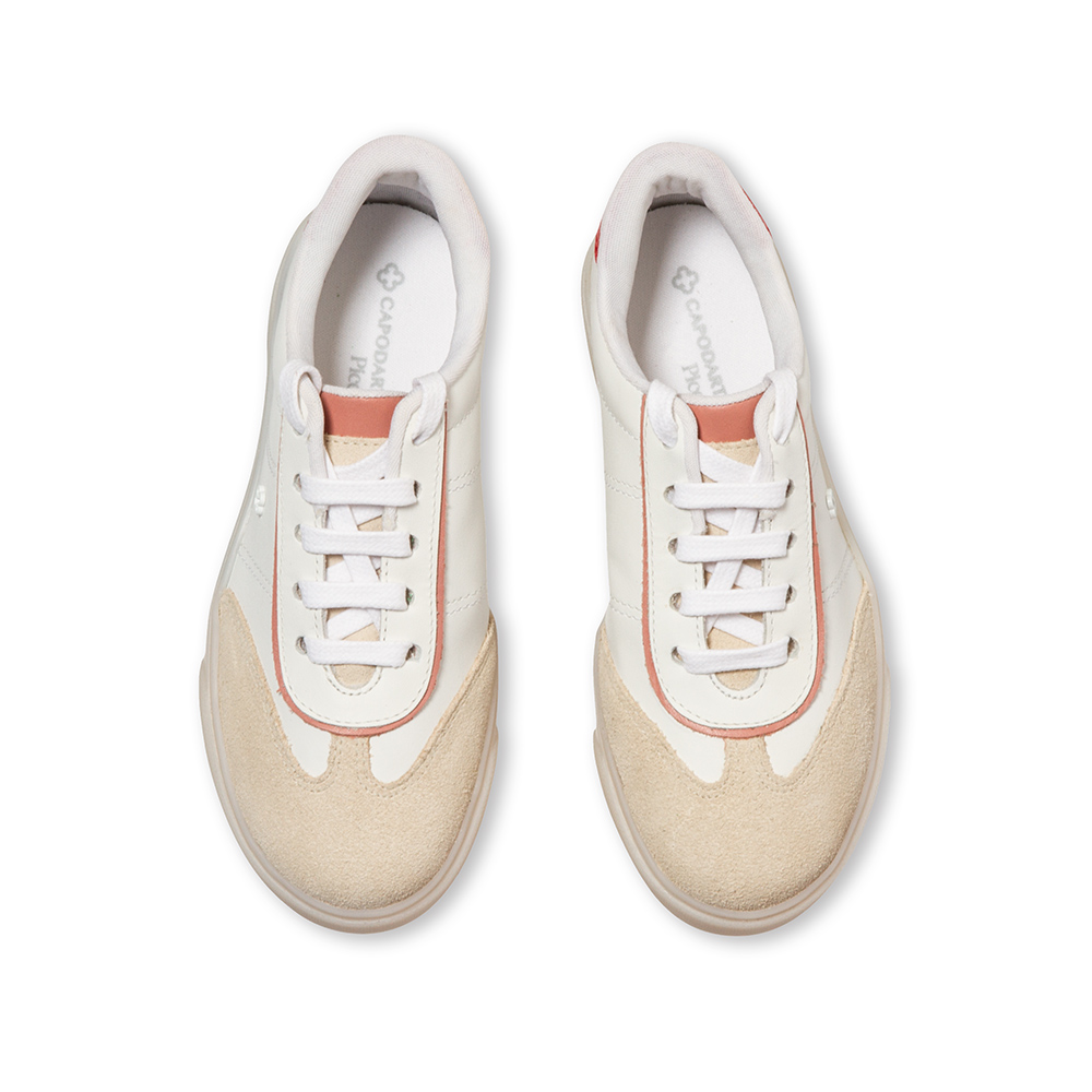 T&Ecirc;NIS INFANTIL BRANCO E VERMELHO RUBI DE COURO AMARRA&Ccedil;&Atilde;O image number 4