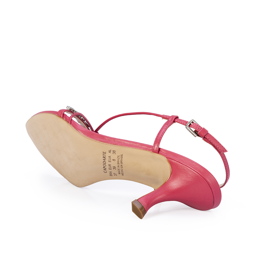 SAND&Aacute;LIA SALTO M&Eacute;DIO COURO ROSA image number 3