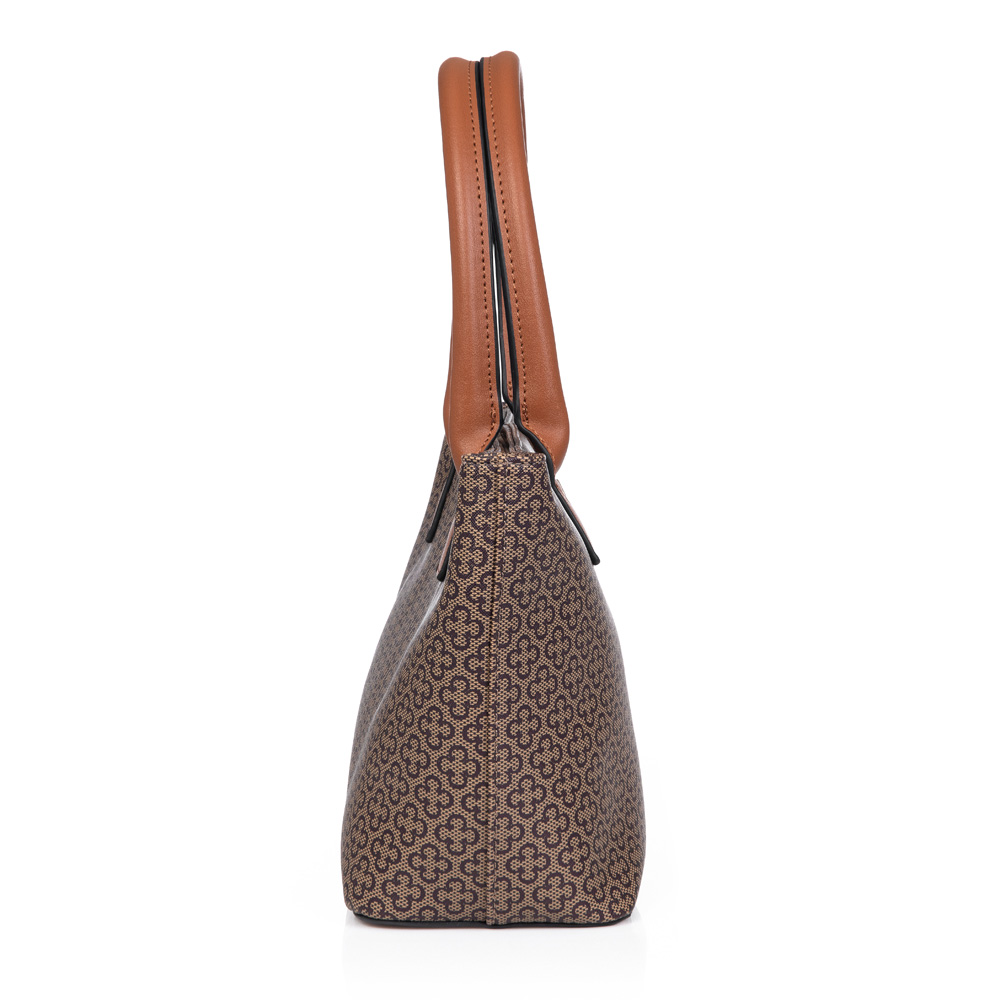BOLSA MÉDIA DONATA CARAMELO CAMEL MONOGRAMA image number 2