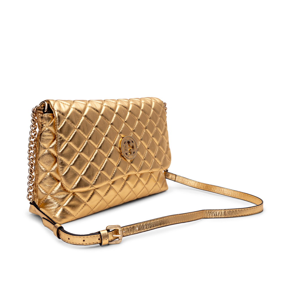 BOLSA DOURADA DE COURO MATELASSÊ SHOULDER BAG image number 1