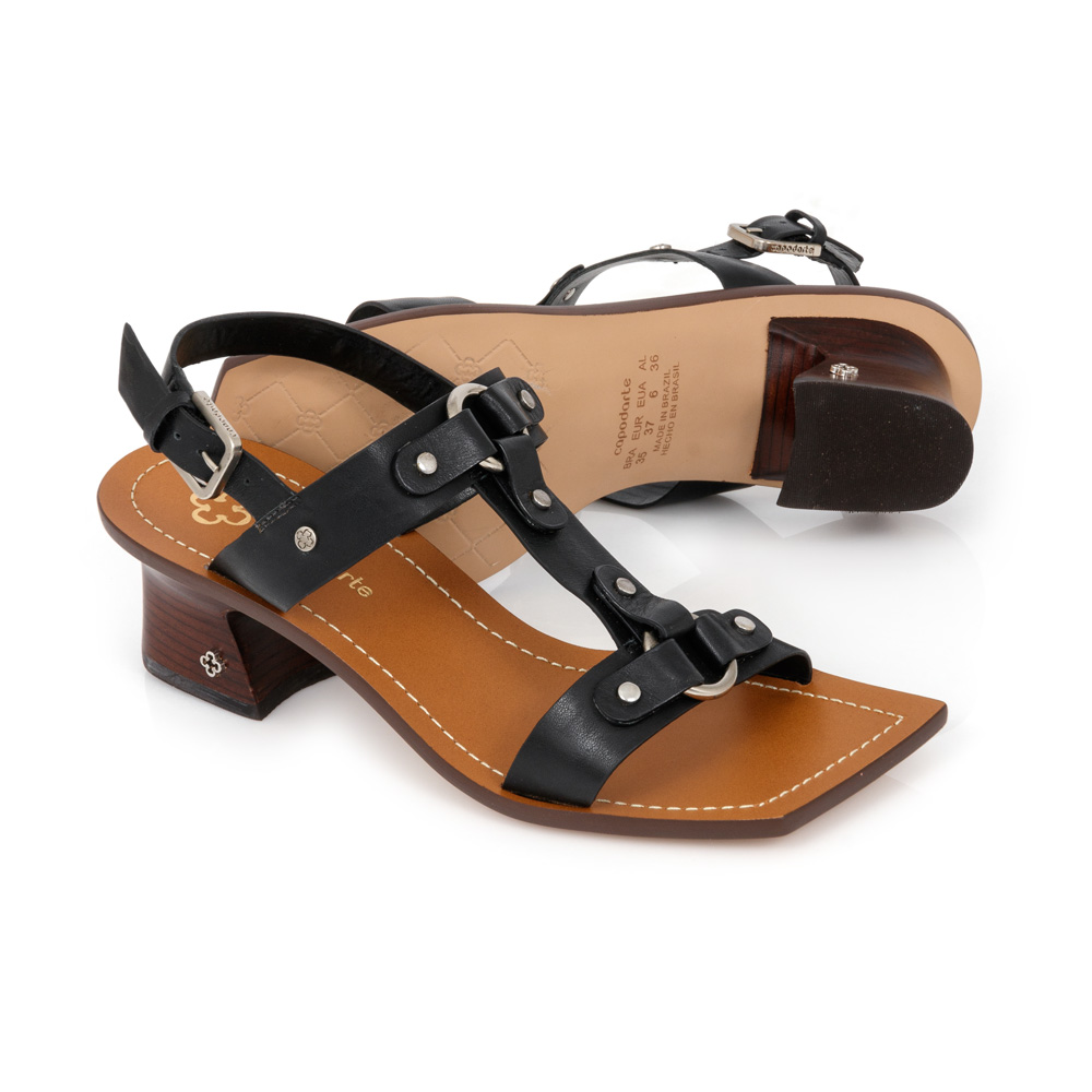 SAND&Aacute;LIA PRETA SALTO M&Eacute;DIO BICO QUADRADO image number 3