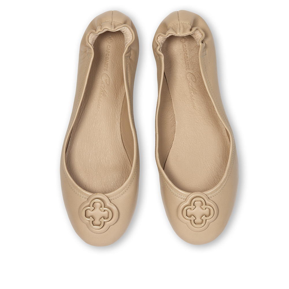 SAPATILHA CATHERINE BAILARINA COURO NUDE image number 4