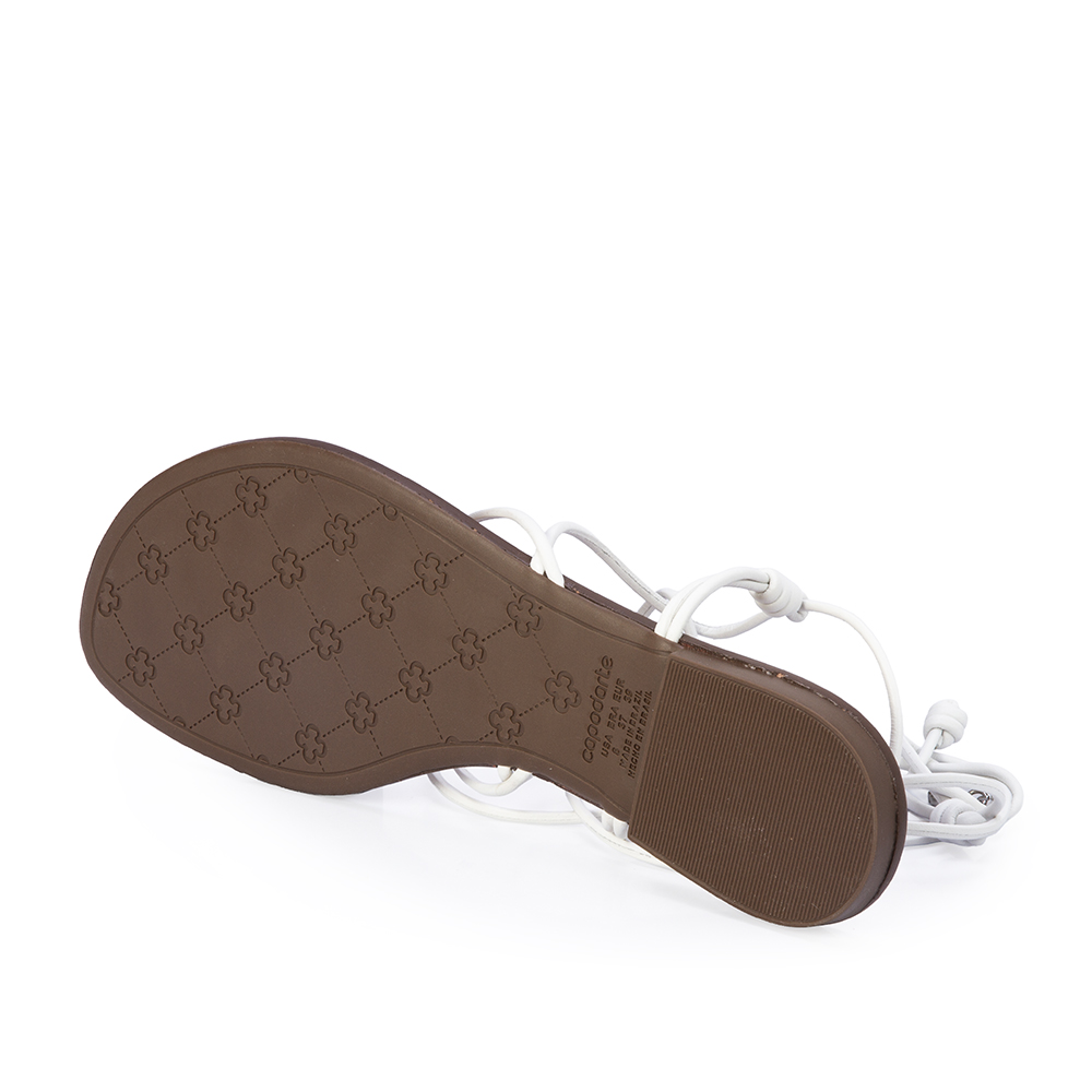 SANDÁLIA RASTEIRA DE COURO BRANCA image number 3