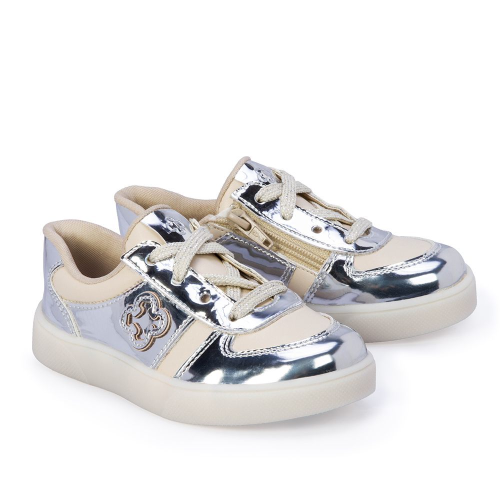 T&Ecirc;NIS BEB&Ecirc; PRATEADO METALIZADO AMARRA&Ccedil;&Atilde;O image number 1