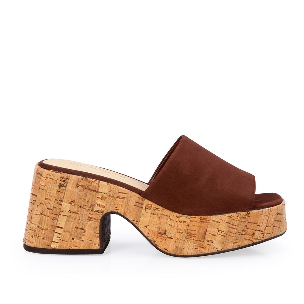 MULE MEIA PATA COURO NOBUCK MARROM &Eacute;BANO CORTI&Ccedil;A image number 0