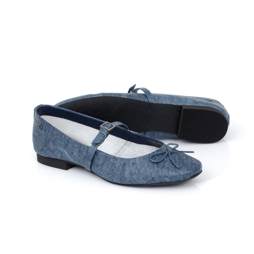 SAPATILHA DENIM COURO MARINHO AZURRO image number 3