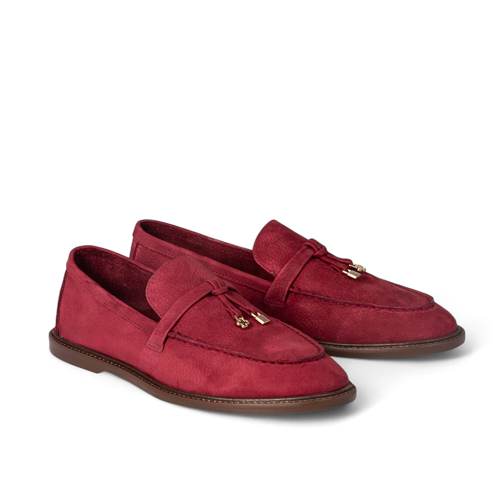 LOAFER MOCASSIM COURO NOBUCK BORGONHA image number 1