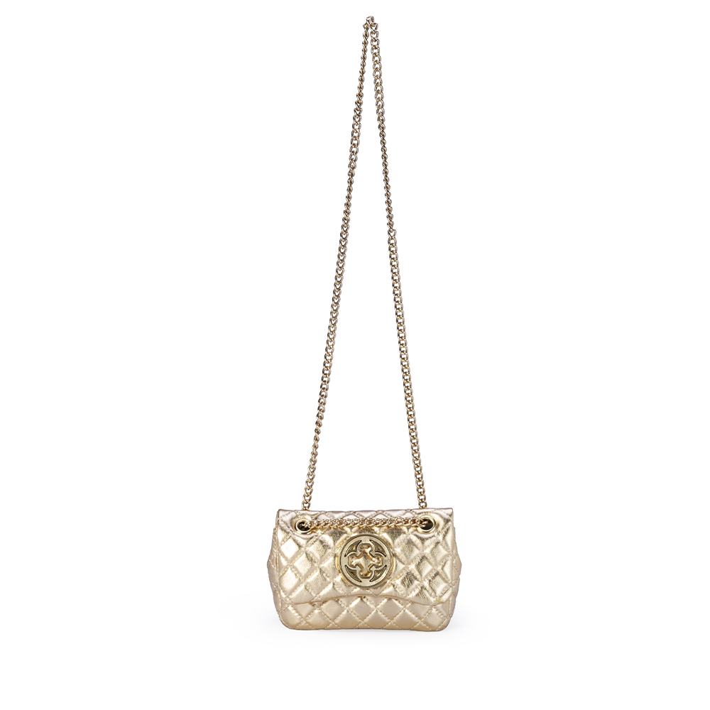 BOLSA MINI OL&Iacute;VIA SHOULDER BAG DE COURO OURO CHIARO image number 1