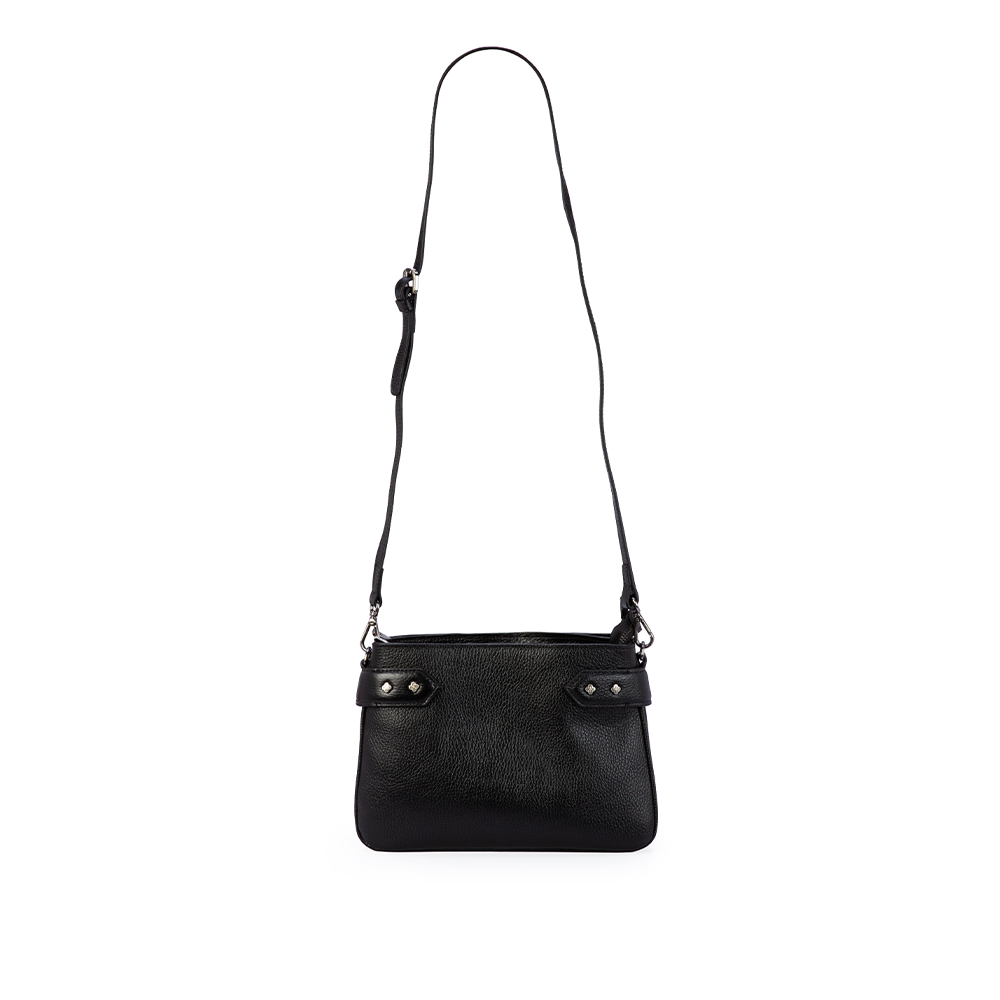 BOLSA PEQUENA TIRACOLO PRETA COURO SHOULDER BAG image number 1