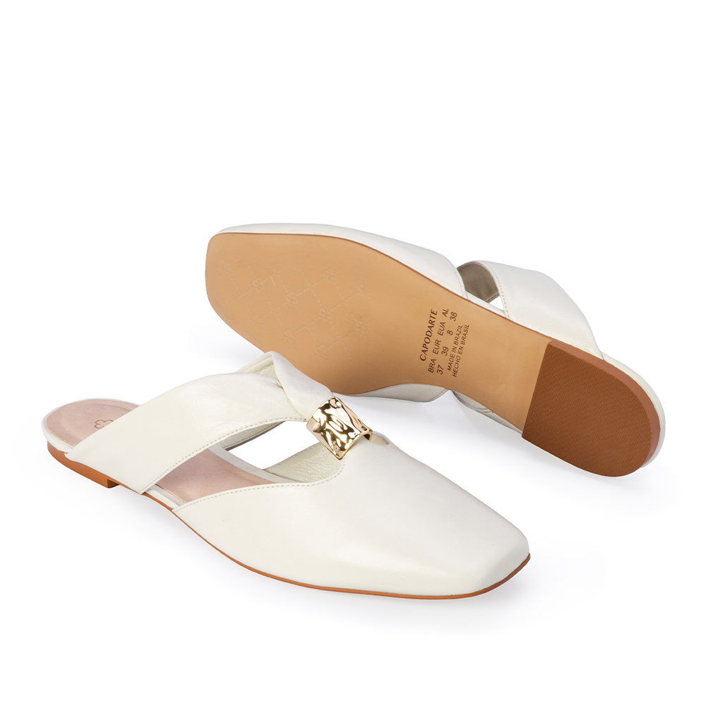 MULE COURO BRANCO DUNA image number 3