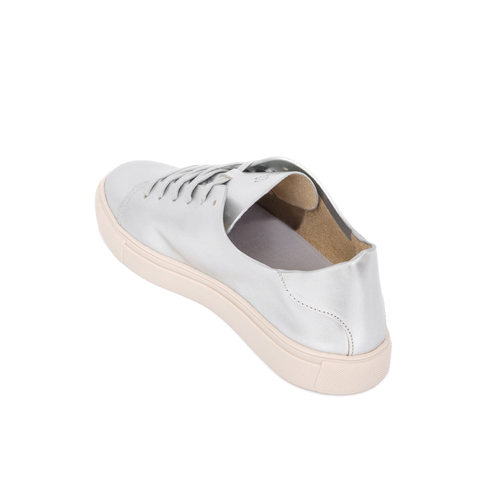 T&Ecirc;NIS FEMININO PRATA METALIZADO DE COURO AMARRA&Ccedil;&Atilde;O image number 2