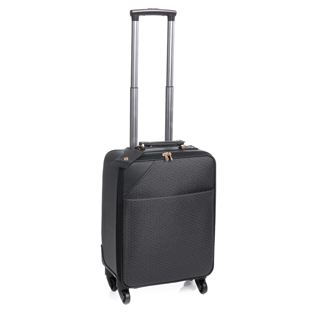 MALA DE BORDO 4 RODAS PRETA MONOGRAMA + TAG IDENTIFICA&Ccedil;&Atilde;O image number 3