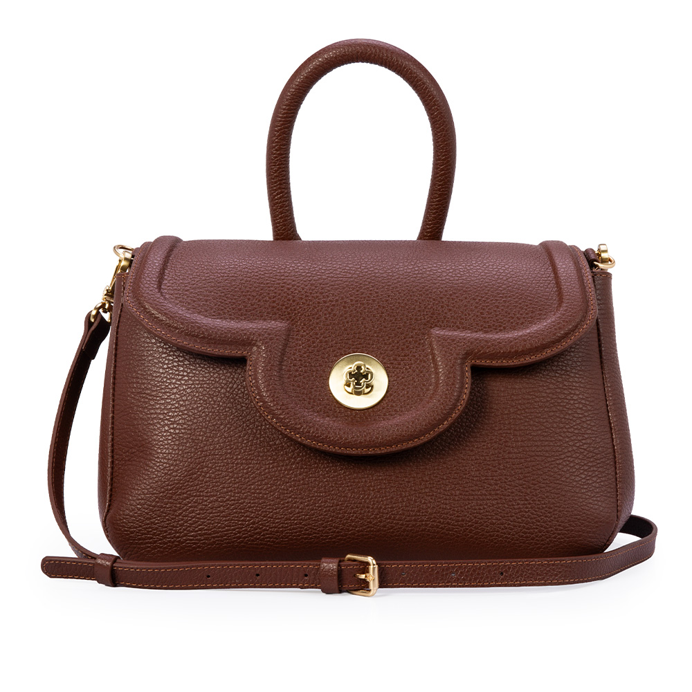 BOLSA TIRACOLO MARROM &Eacute;BANO DE COURO TOTE image number 0