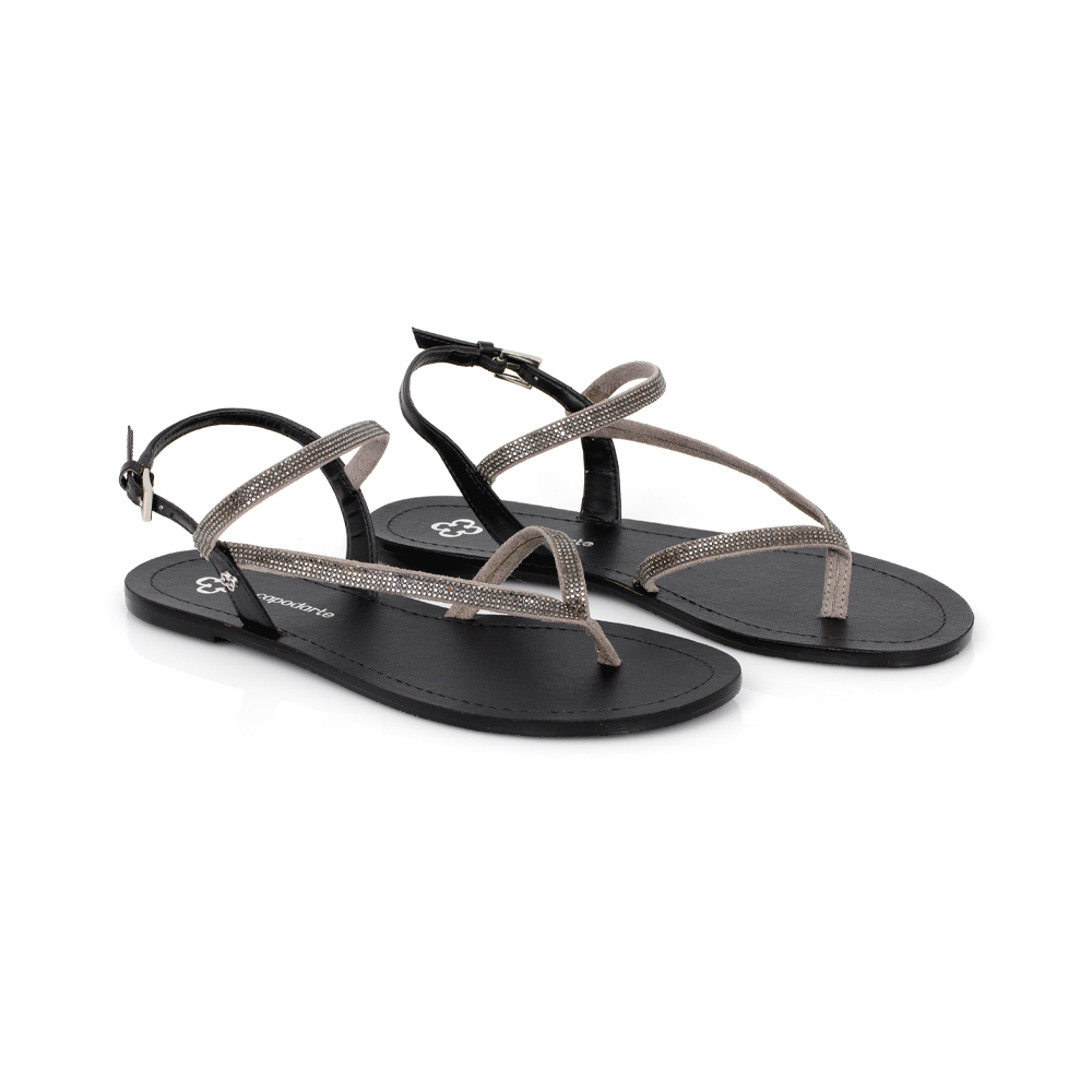 SANDÁLIA RASTEIRA PRETA PEDRARIAS image number 1