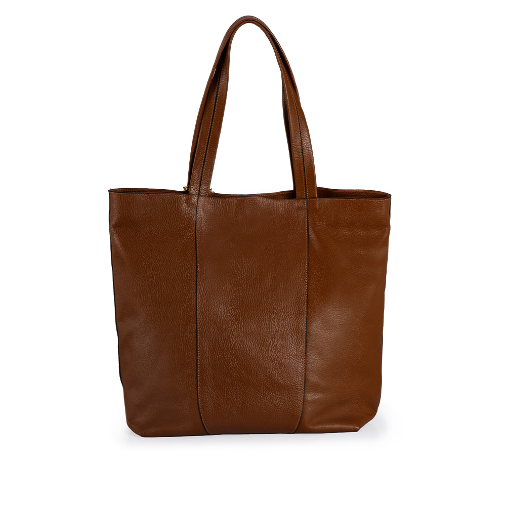 BOLSA MARROM DE COURO SHOPPER VIRA BUCKET image number 2