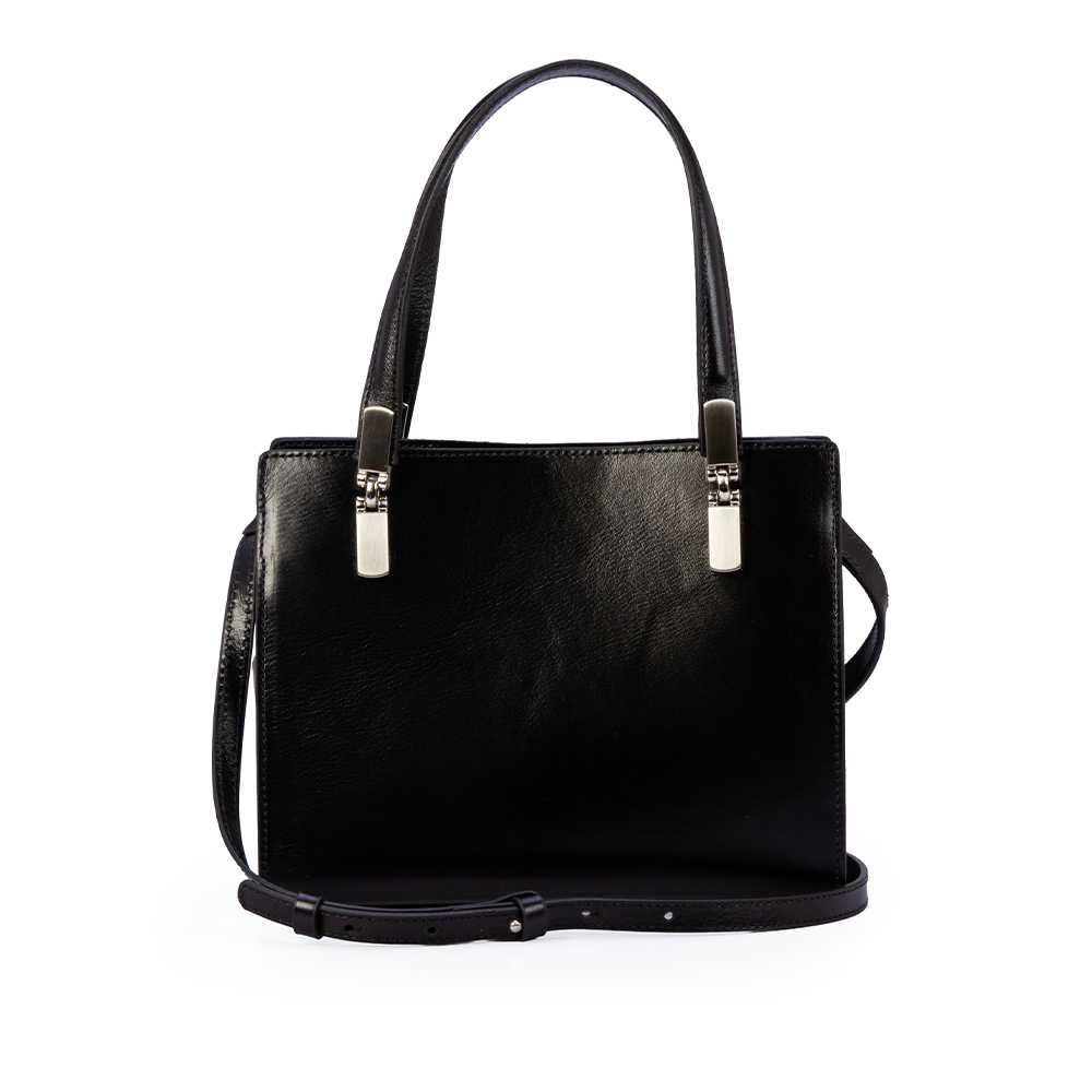 BOLSA TIRACOLO PRETA DE COURO TOTE image number 0