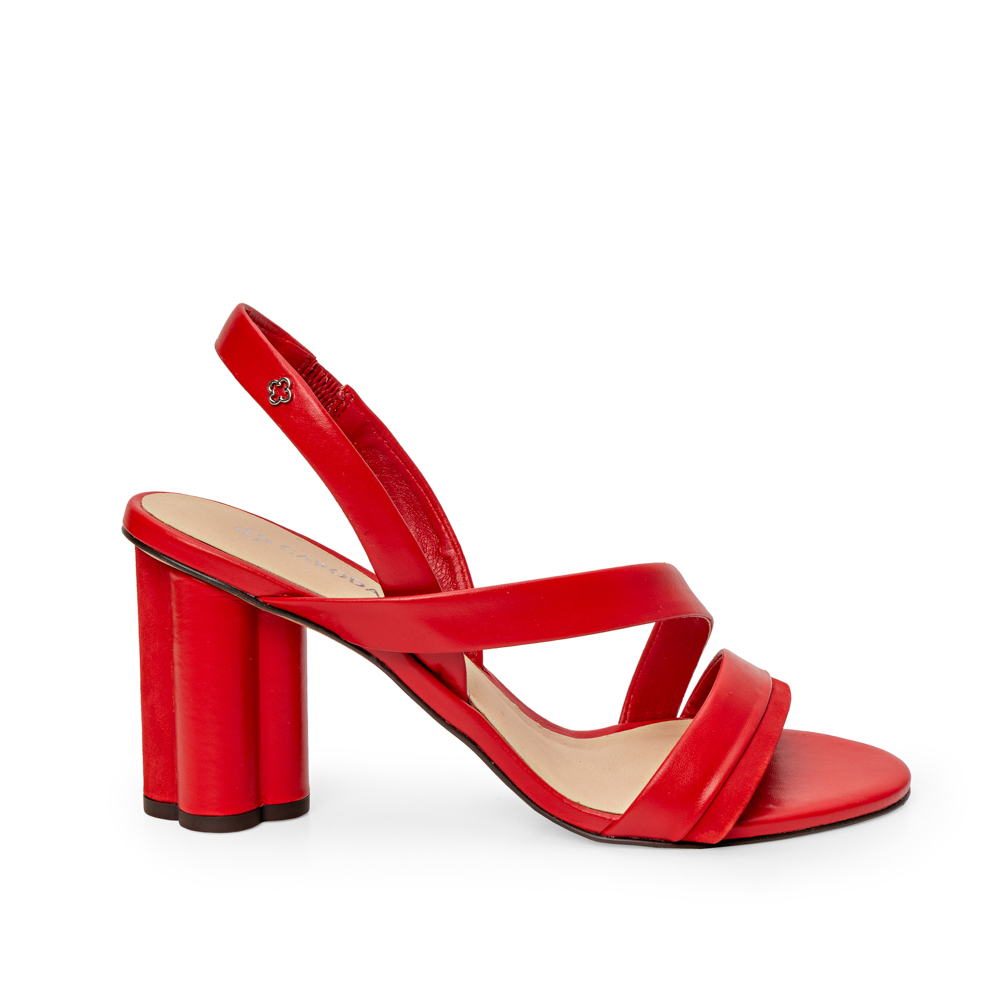 SAND&Aacute;LIA SALTO GROSSO VERMELHA RUBI DE COURO NOBUCK image number 0