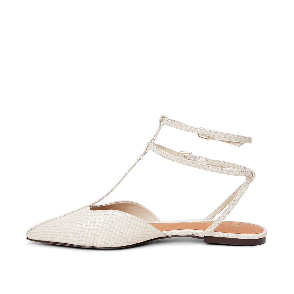 SAND&Aacute;LIA RASTEIRA BEGE VANILLA DE COURO image number 2