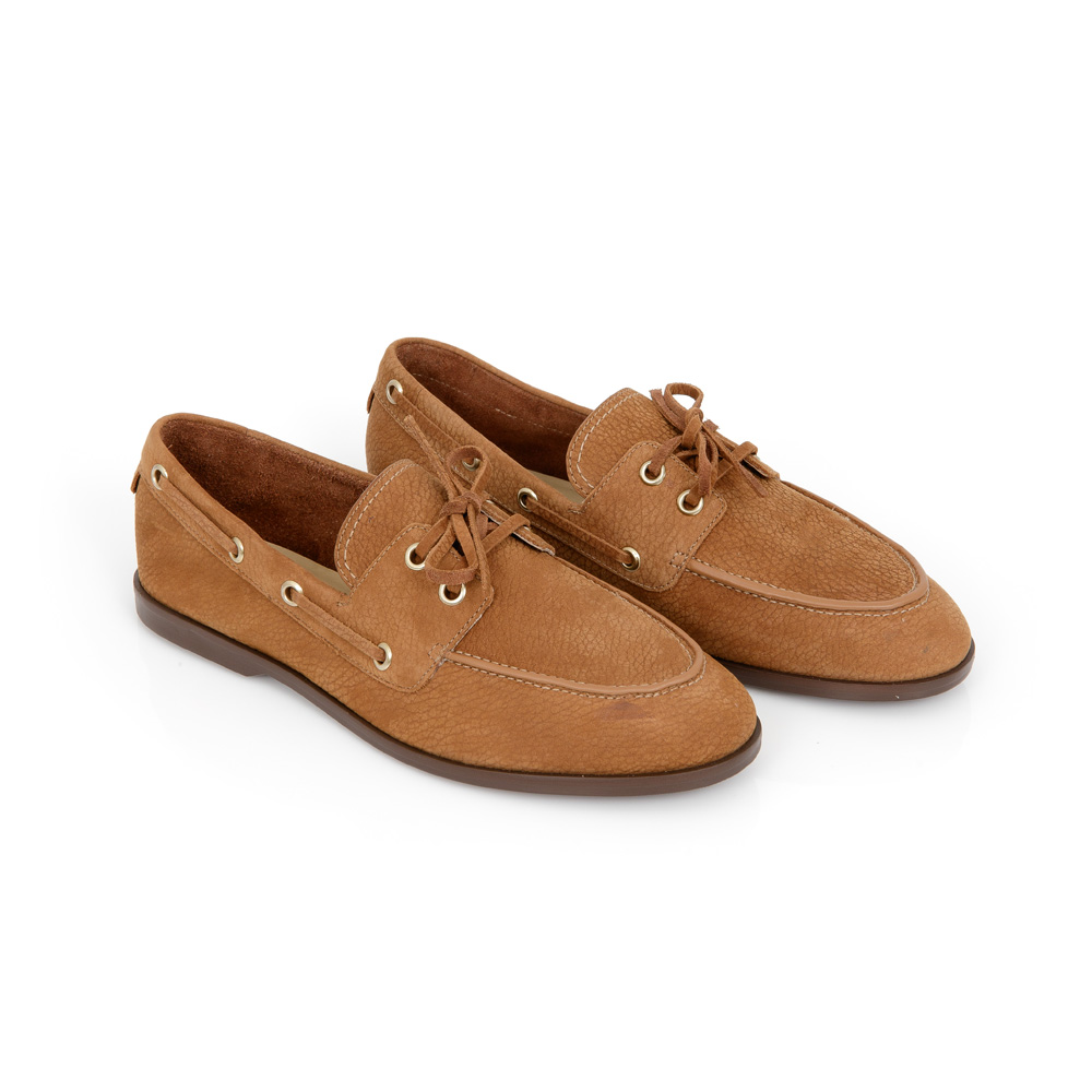 LOAFER MOCASSIM CARAMELO MOGNO COURO NOBUCK image number 1