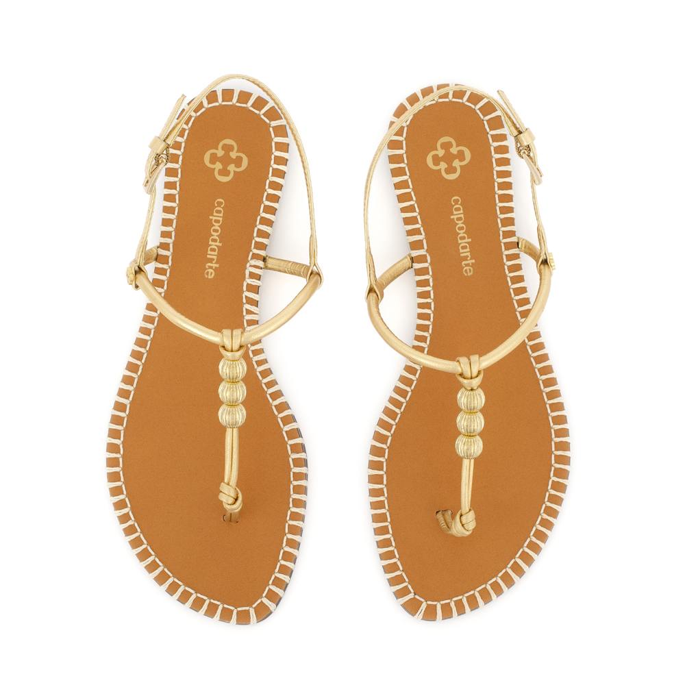 SAND&Aacute;LIA RASTEIRA DOURADA METALIZADA image number 4