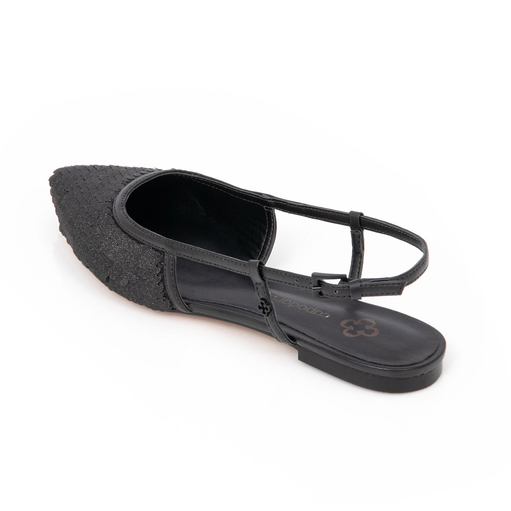 SAPATILHA SLINGBACK PRETA PAETÊ image number 2