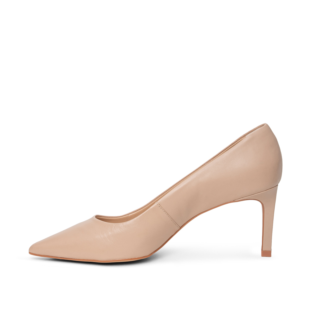 SCARPIN SALTO ALTO NUDE SEDA DE COURO image number 2