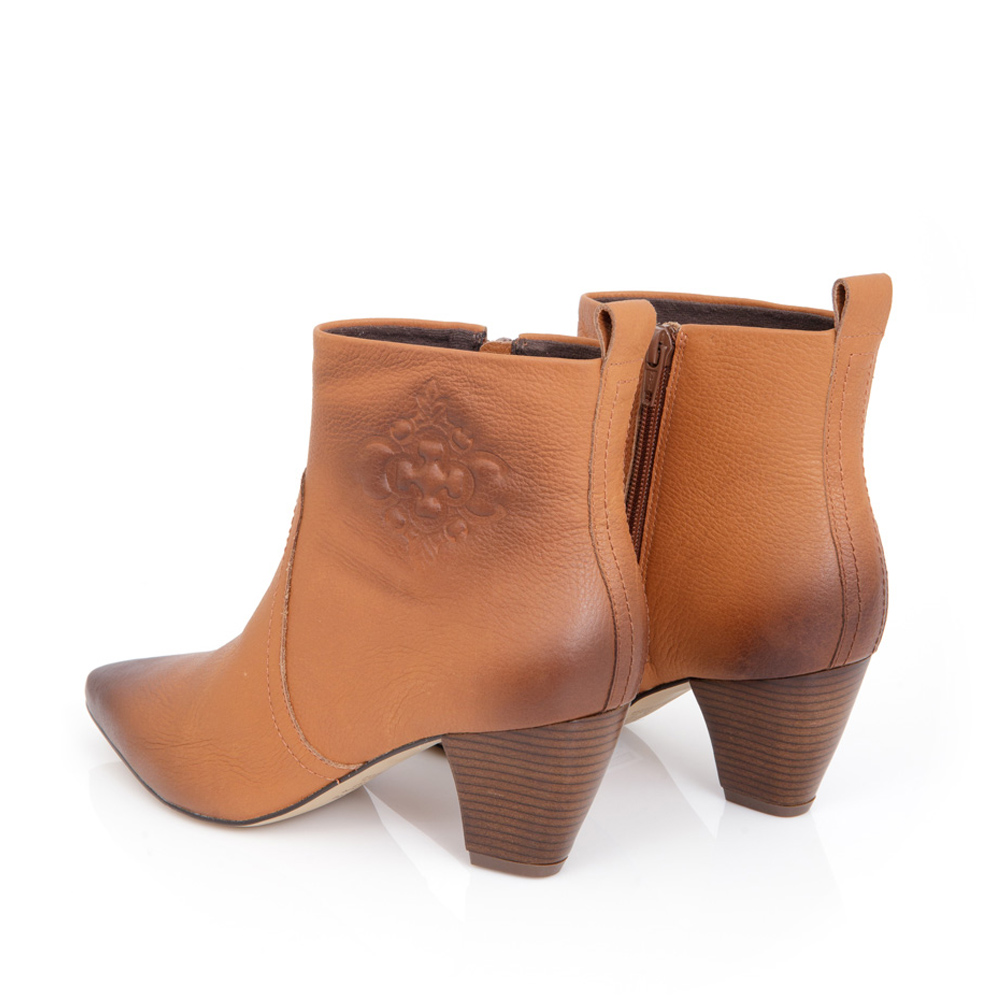 BOTA CANO CURTO CARAMELO DE COURO image number 4
