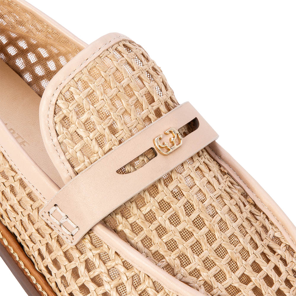 LOAFER MOCASSIM NUDE SEDA TRAMADO image number 4