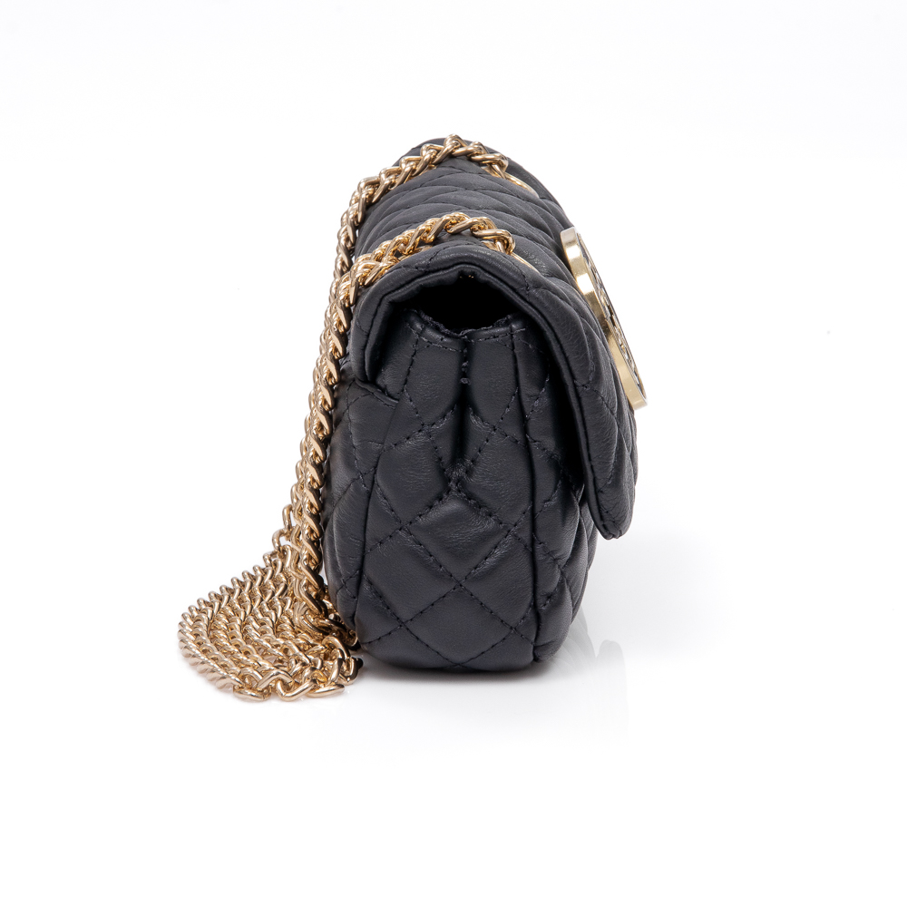 BOLSA PEQUENA PRETA COURO MATELASS&Ecirc; OLIVIA image number 3