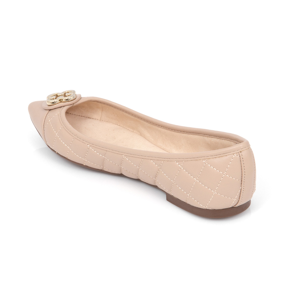 SAPATILHA CATHERINE BICO FINO NUDE SEDA DE COURO image number 2