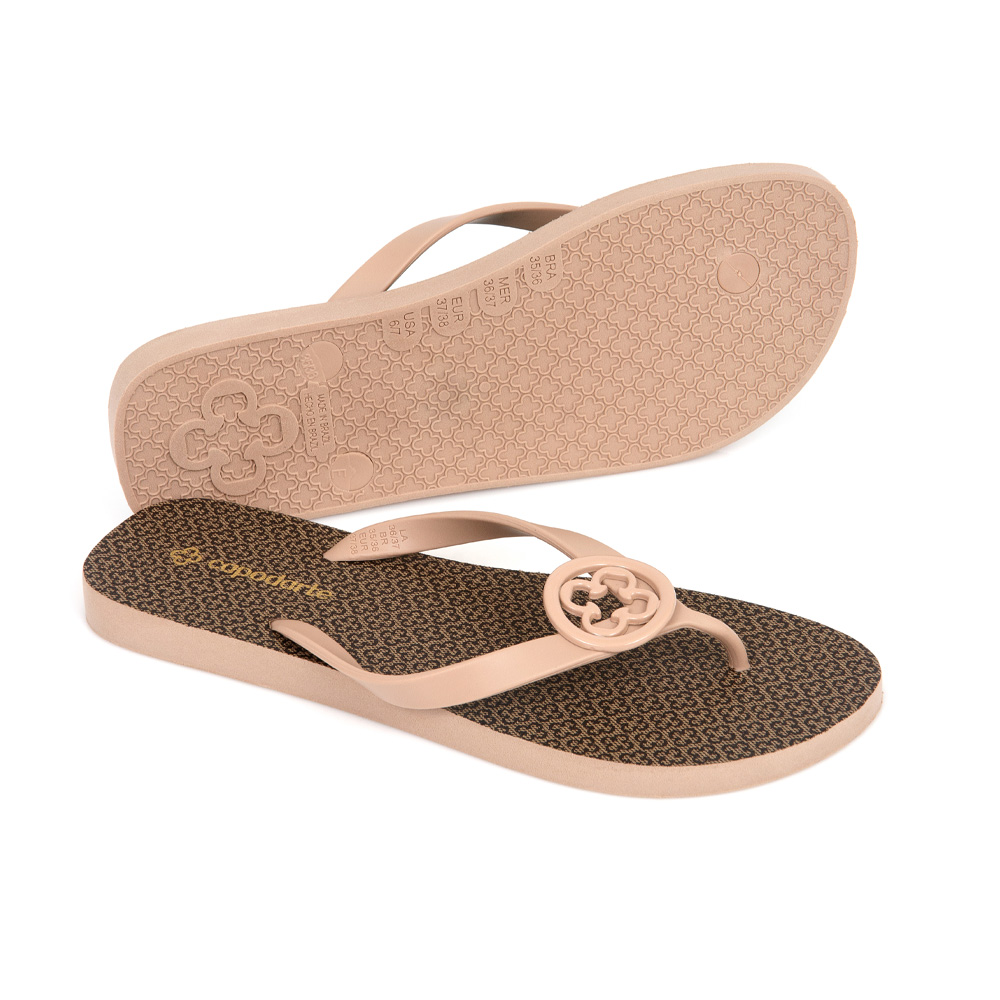 KIT CHINELO E NECESSAIRE BEGE MONOGRAMA image number 3