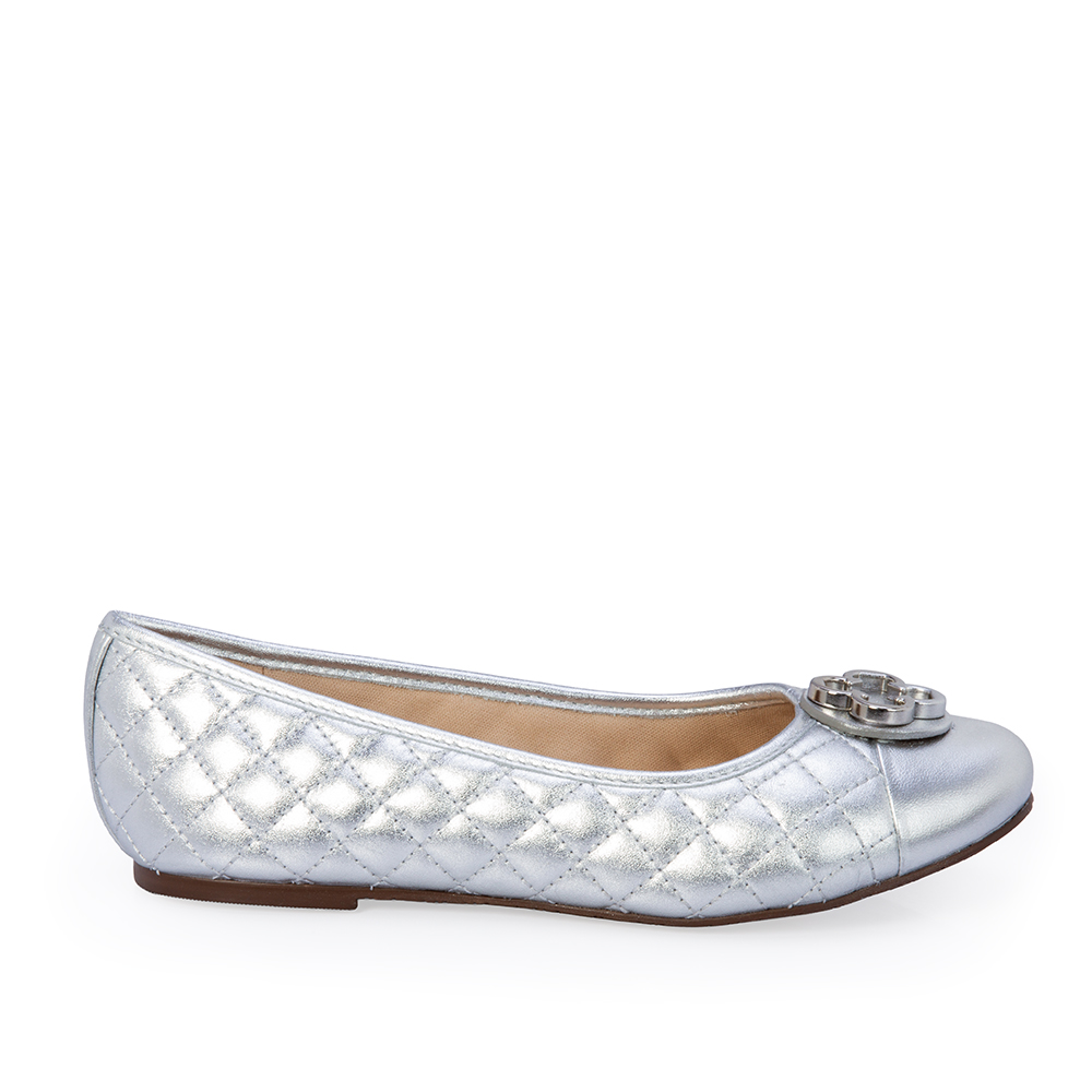 SAPATILHA CATHERINE INFANTIL COURO METALIZADO PRATA image number 0