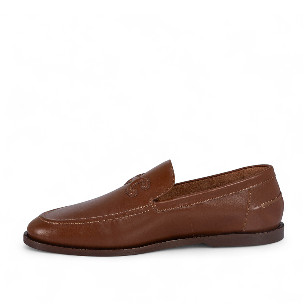 LOAFER MOCASSIM CARAMELO MOGNO DE COURO image number 2
