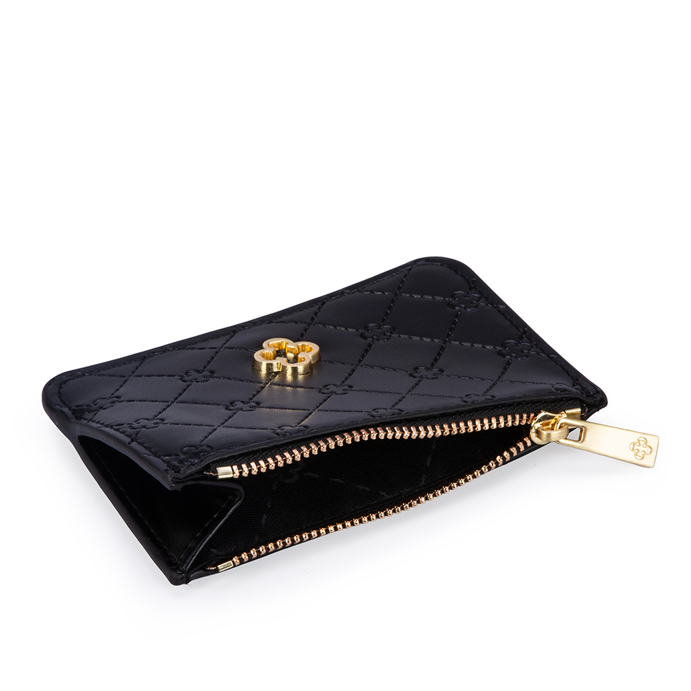 CARTEIRA PEQUENA PRETA MONOGRAMA image number 3