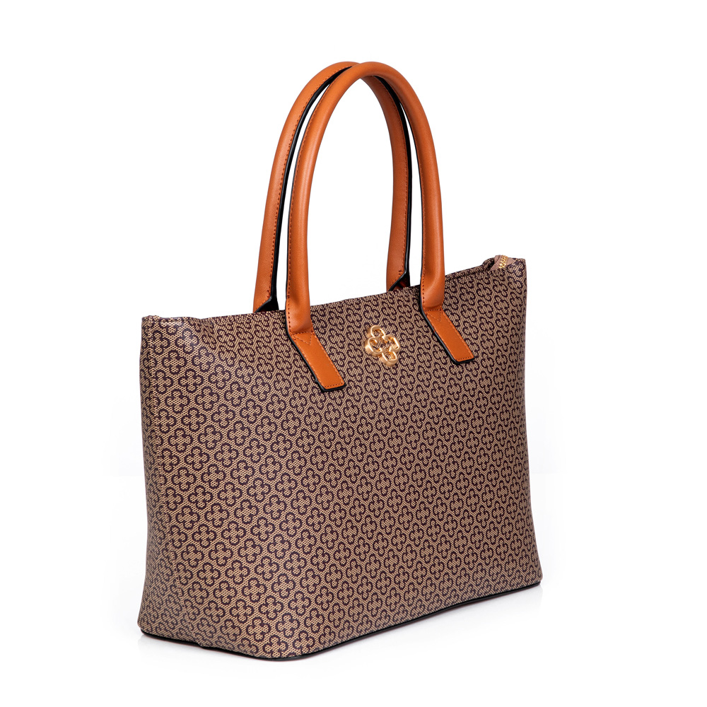 BOLSA GRANDE DONATA CARAMELO CAMEL  SHOPPER image number 1