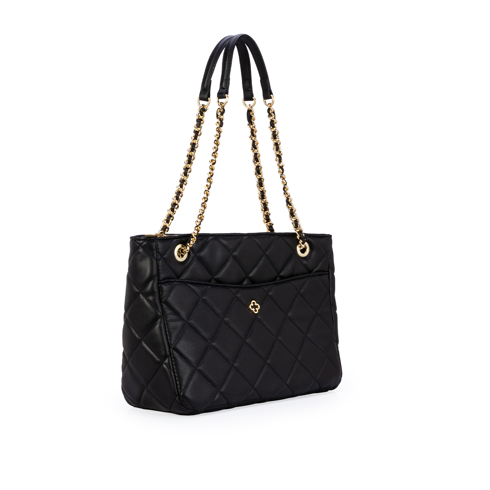 BOLSA GRANDE PRETA MATELASS&Ecirc; SHOPPER image number 3