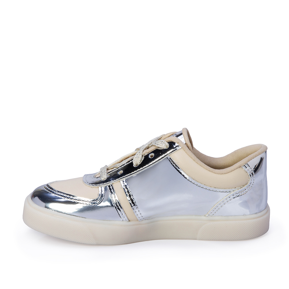 T&Ecirc;NIS INFANTIL PRATEADO METALIZADO AMARRA&Ccedil;&Atilde;O image number 2